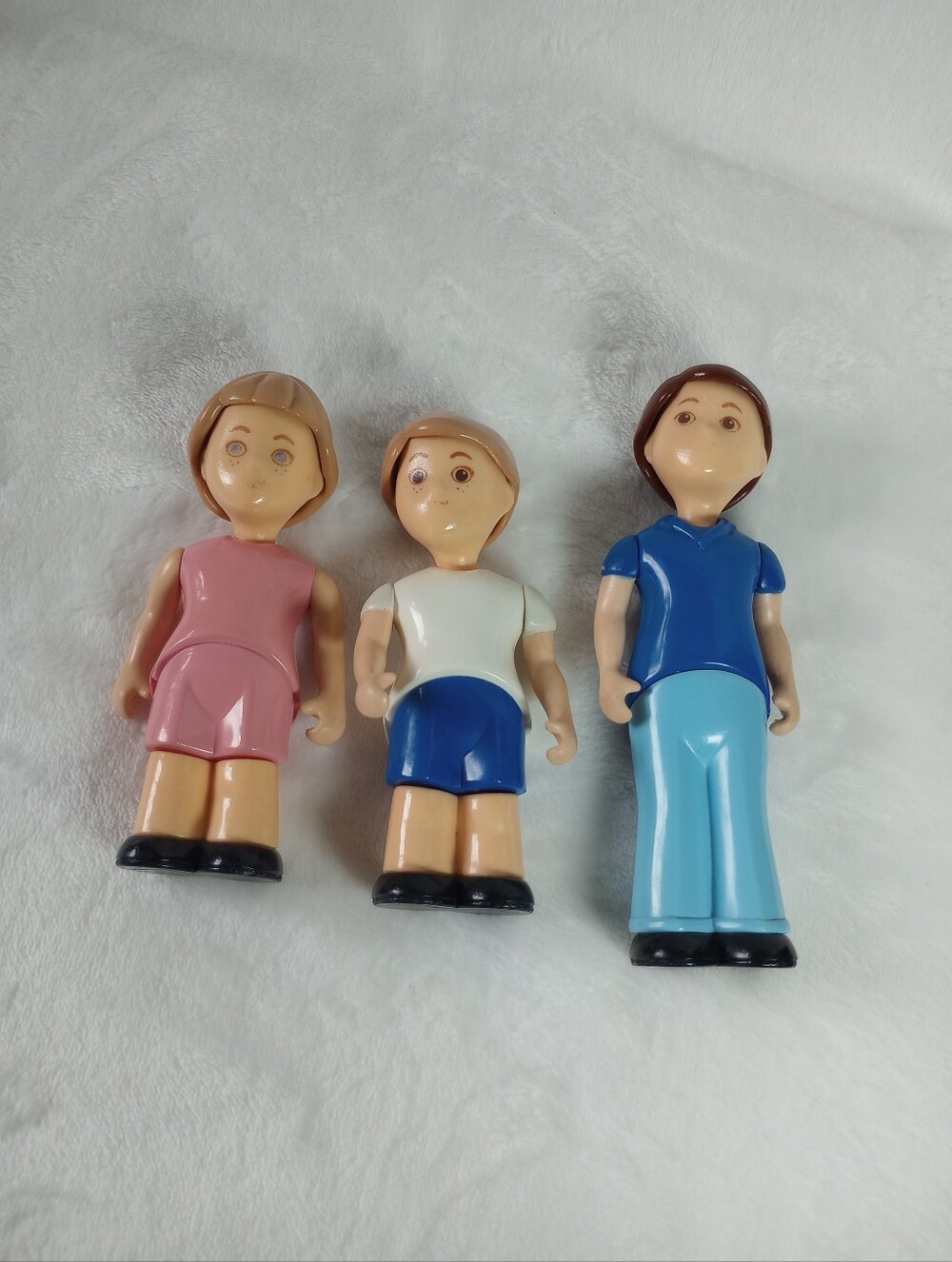 Vintage Little Tikes Dollhouse People Family Lot Of 3 Figures Dad Sister Brother - Picture 2 of 4